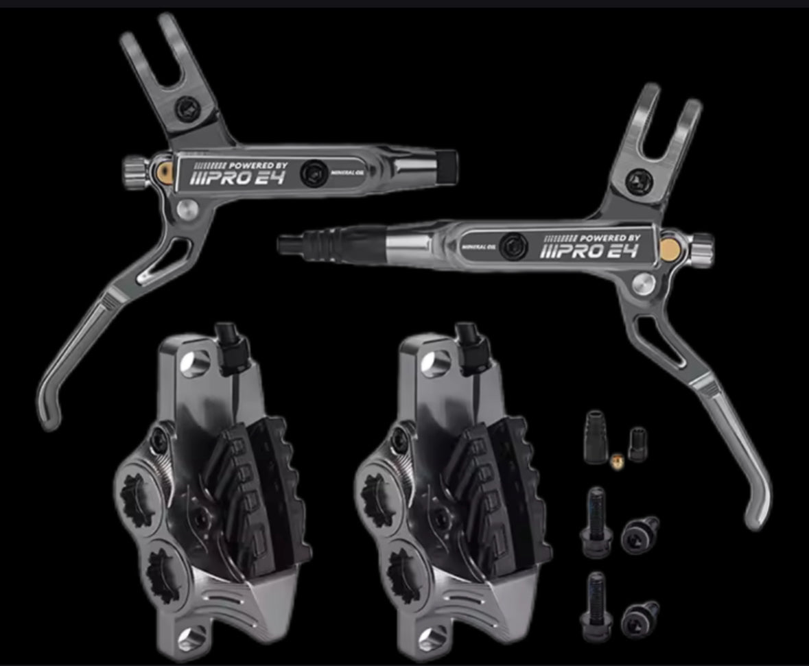 E4 4 piston Emoto brakes