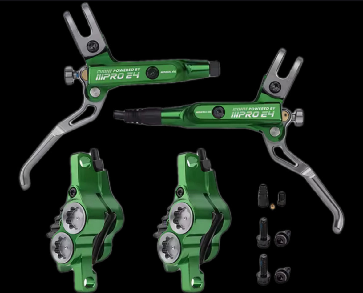 E4 4 piston Emoto brakes